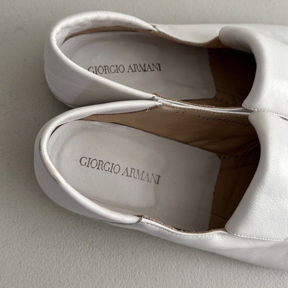Giorgio Armani Men’s White Loafer’s - Picture 10 of 14